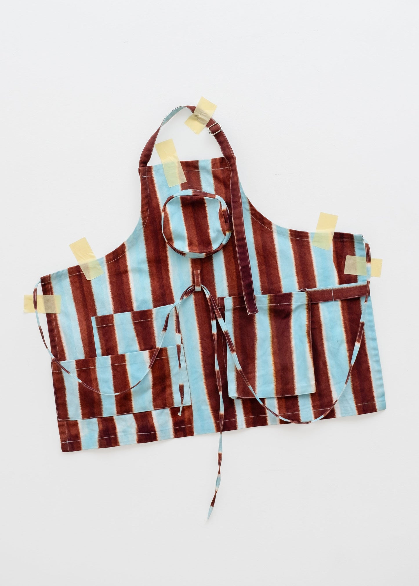 Striped Gardener’s Apron Blue Brown
