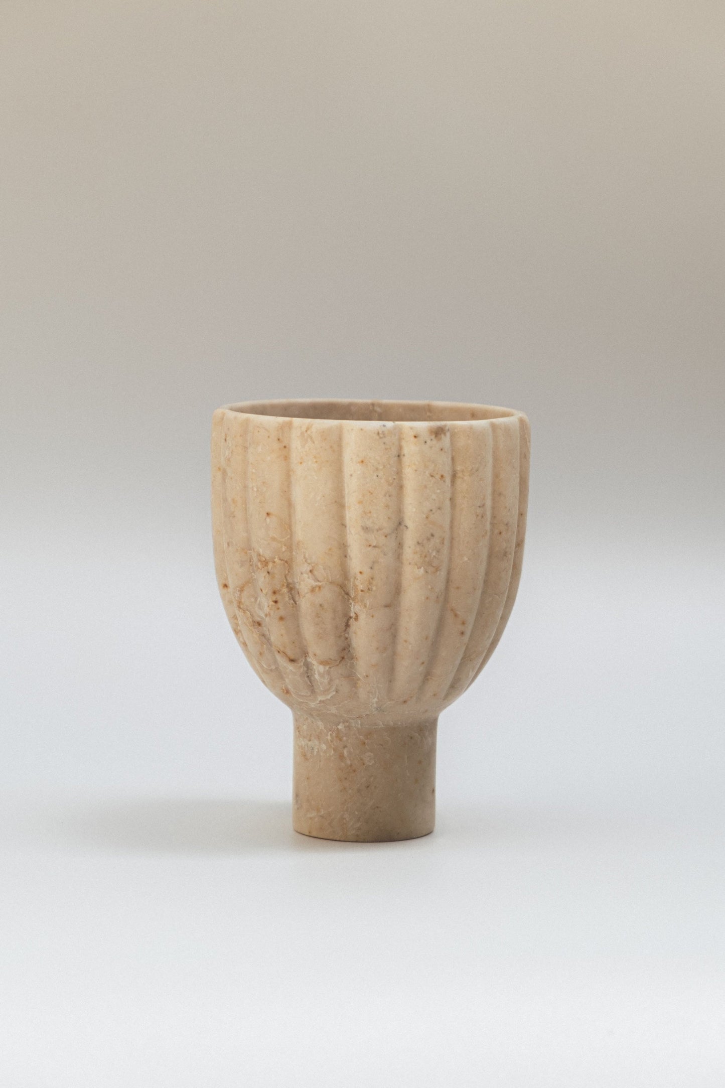Ribbed Marble Goblet