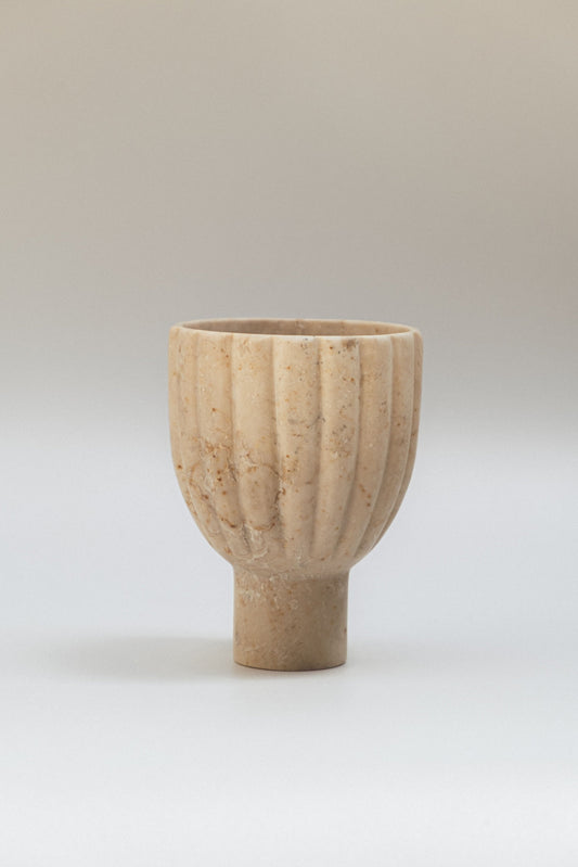 Ribbed Marble Goblet