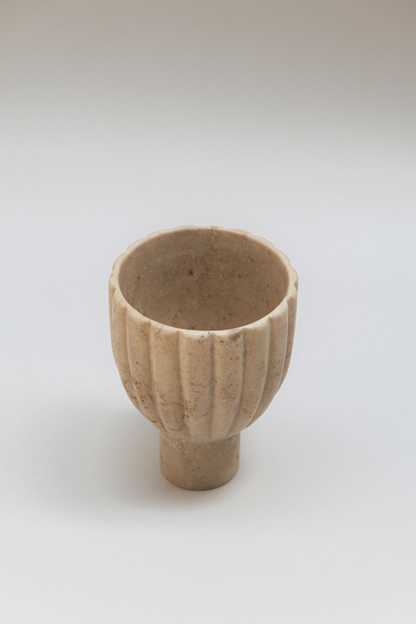 Ribbed Marble Goblet