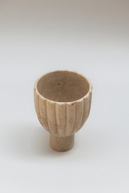 Ribbed Marble Goblet