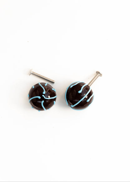 Striped Recycled Glass Knobs