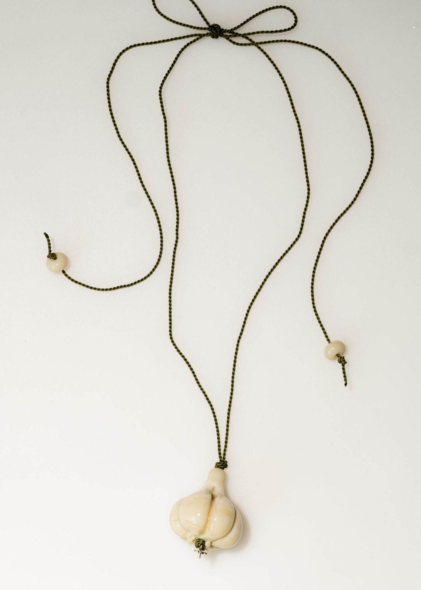 Garlic Glass Pendant Necklace