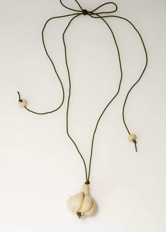 Garlic Glass Pendant Necklace