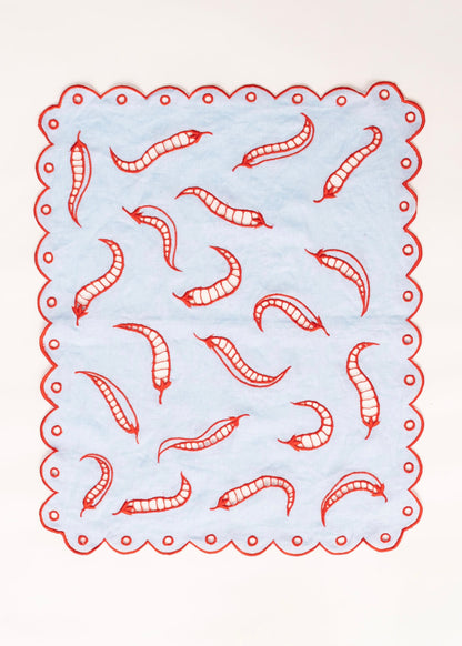 ALAMÍ x MARKÉTT Chili Napkin Blue Linen