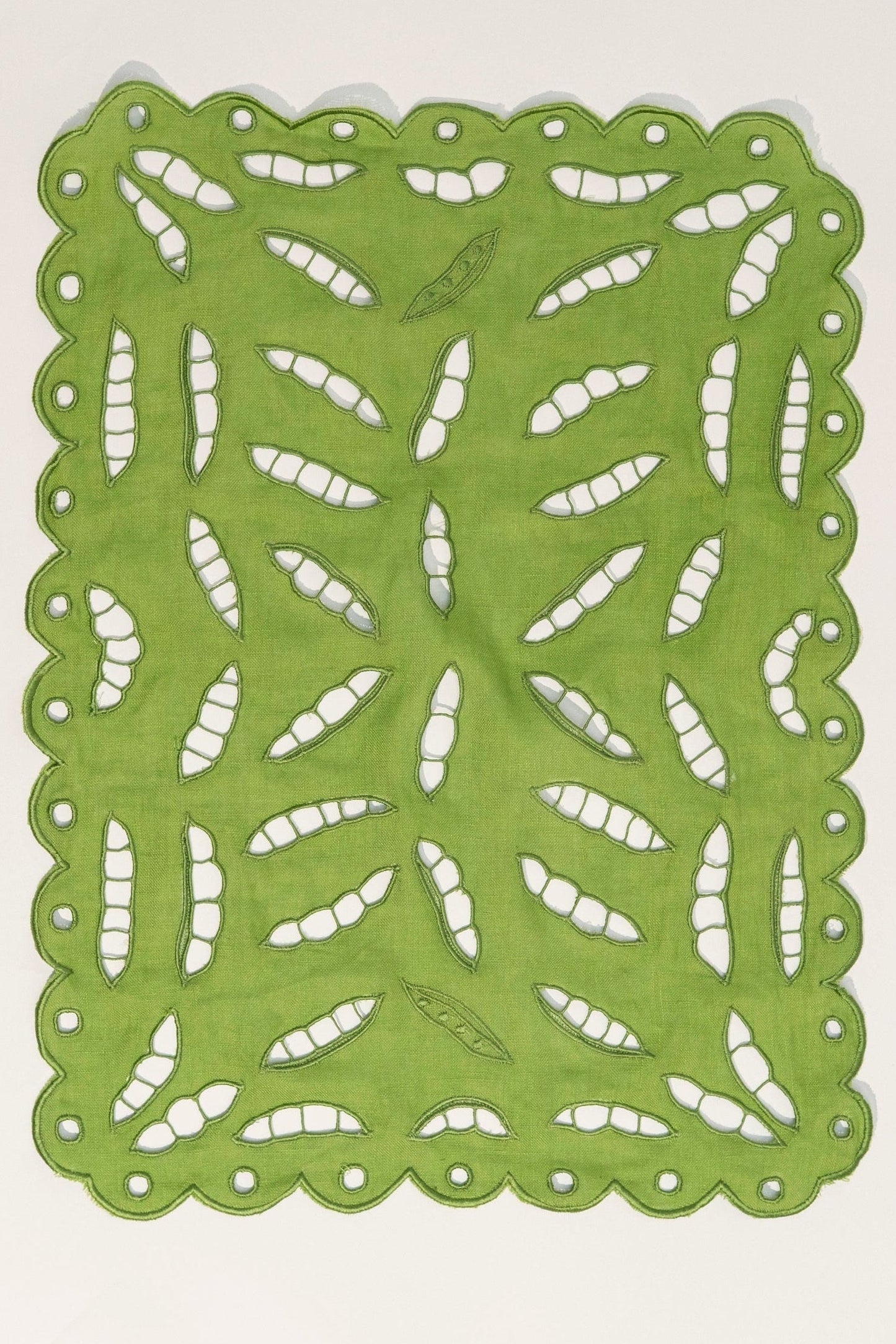 Green Pea Embroidery Napkin