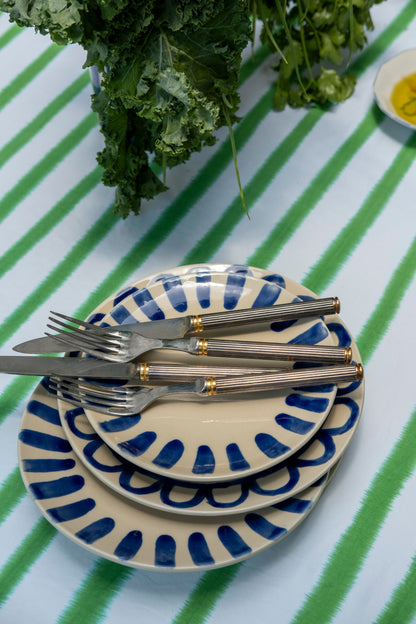 Blue Green Stripes Table Linen