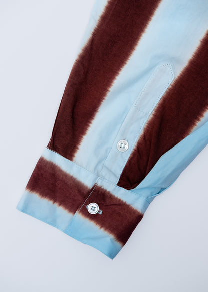 Striped Blue Brown Oversized Shirt
