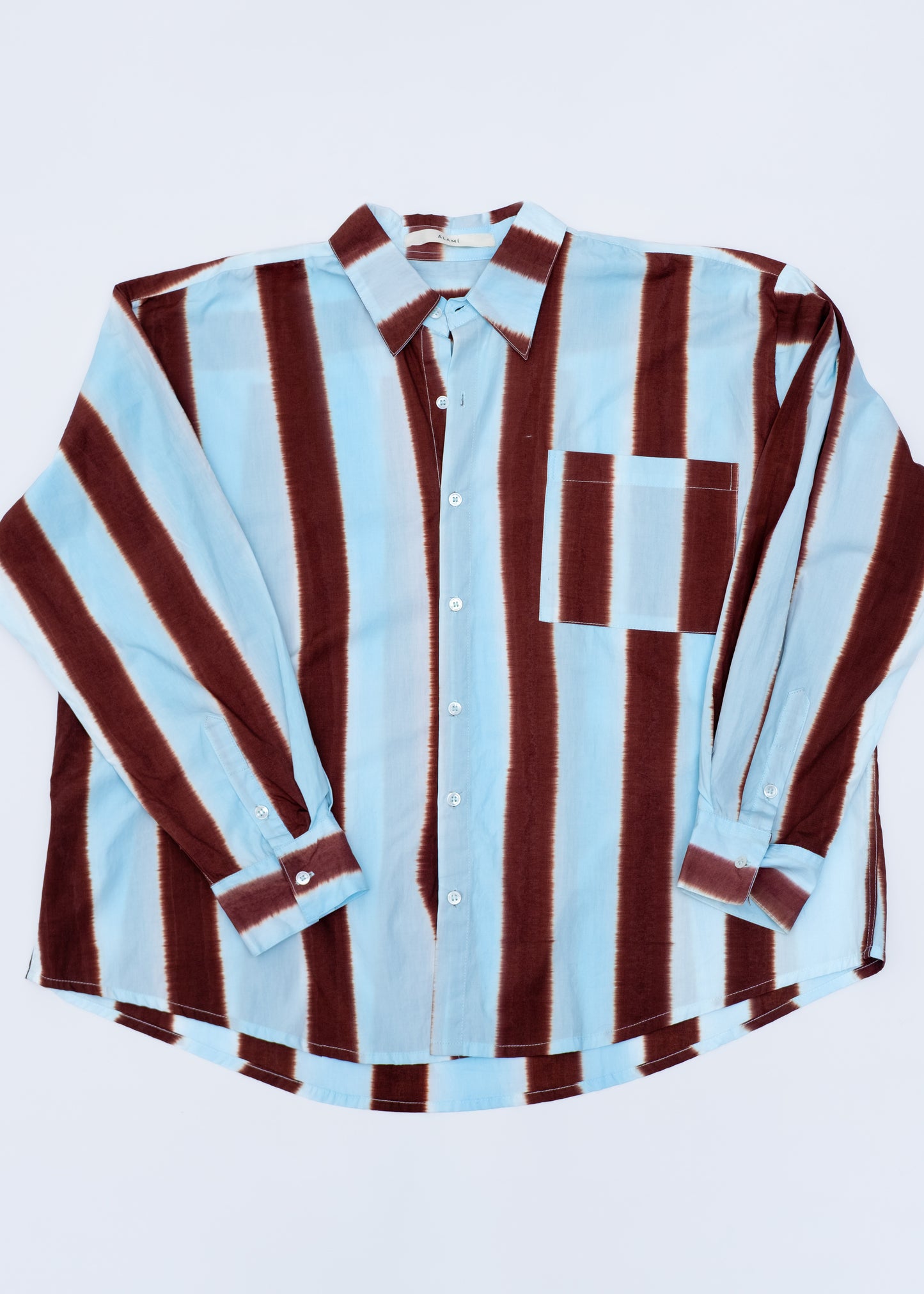 Striped Blue Brown Oversized Shirt