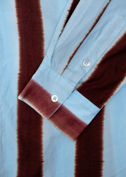 Striped Blue Brown Oversized Shirt