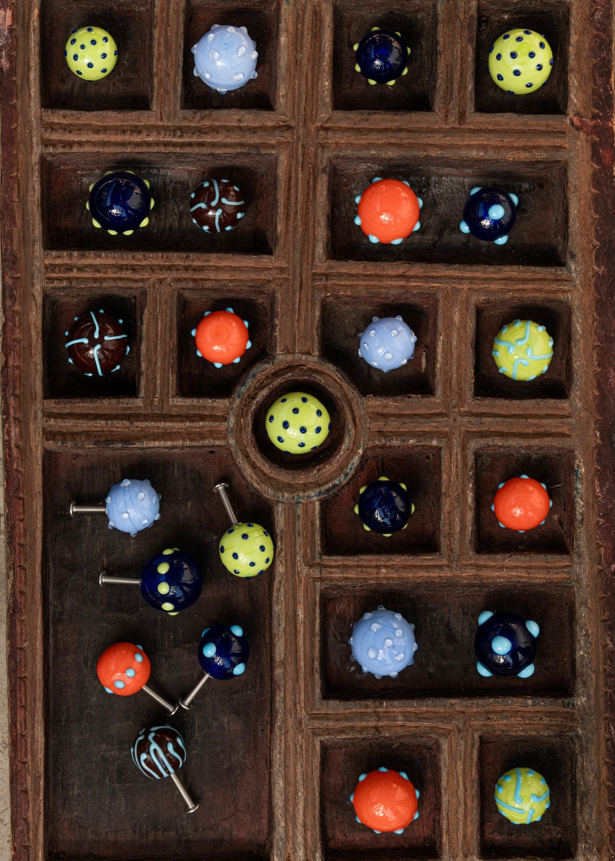 Striped Recycled Glass Knobs