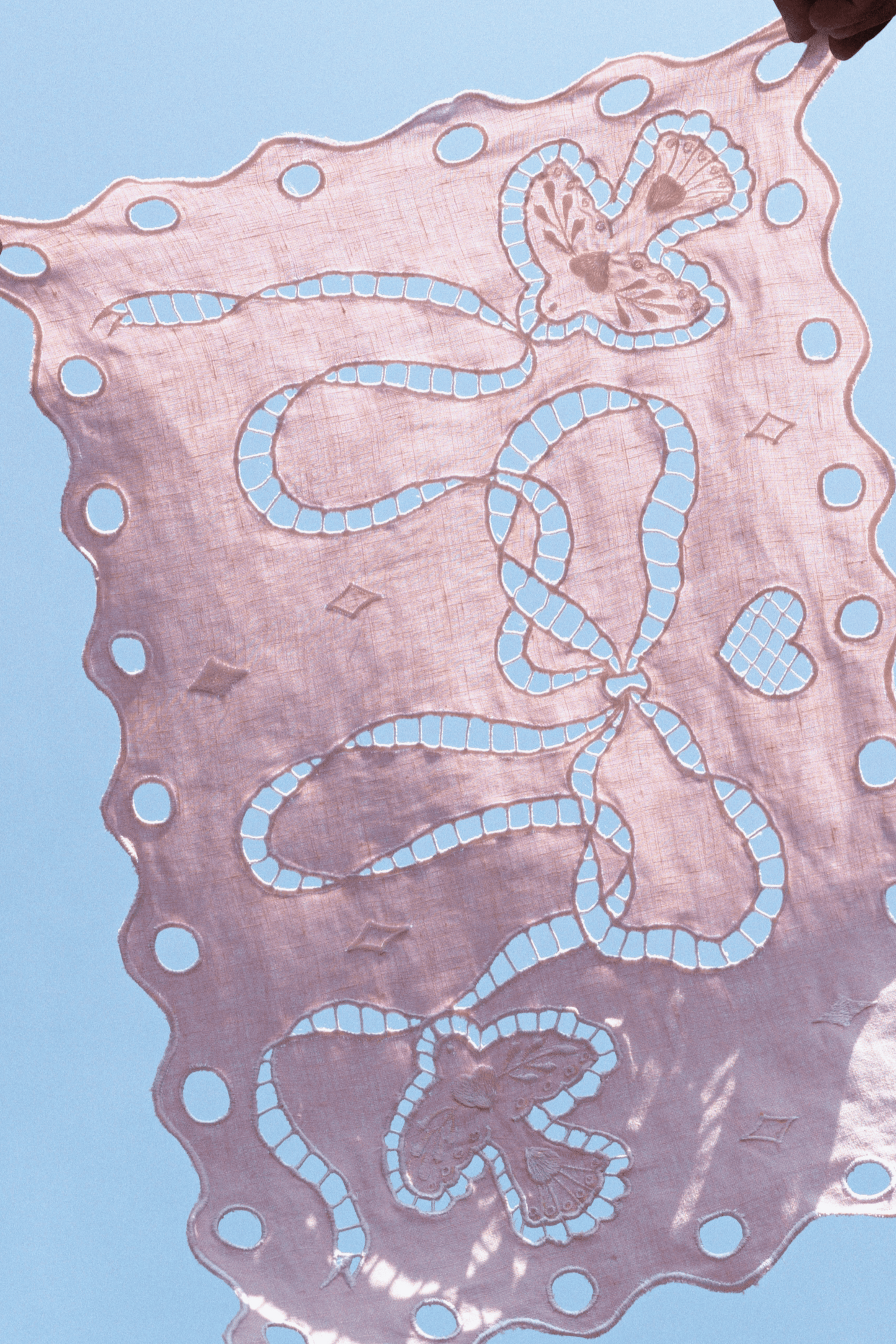 Love Birds Scalloped Napkin