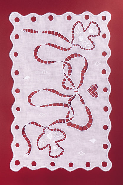 Love Birds Scalloped Napkin