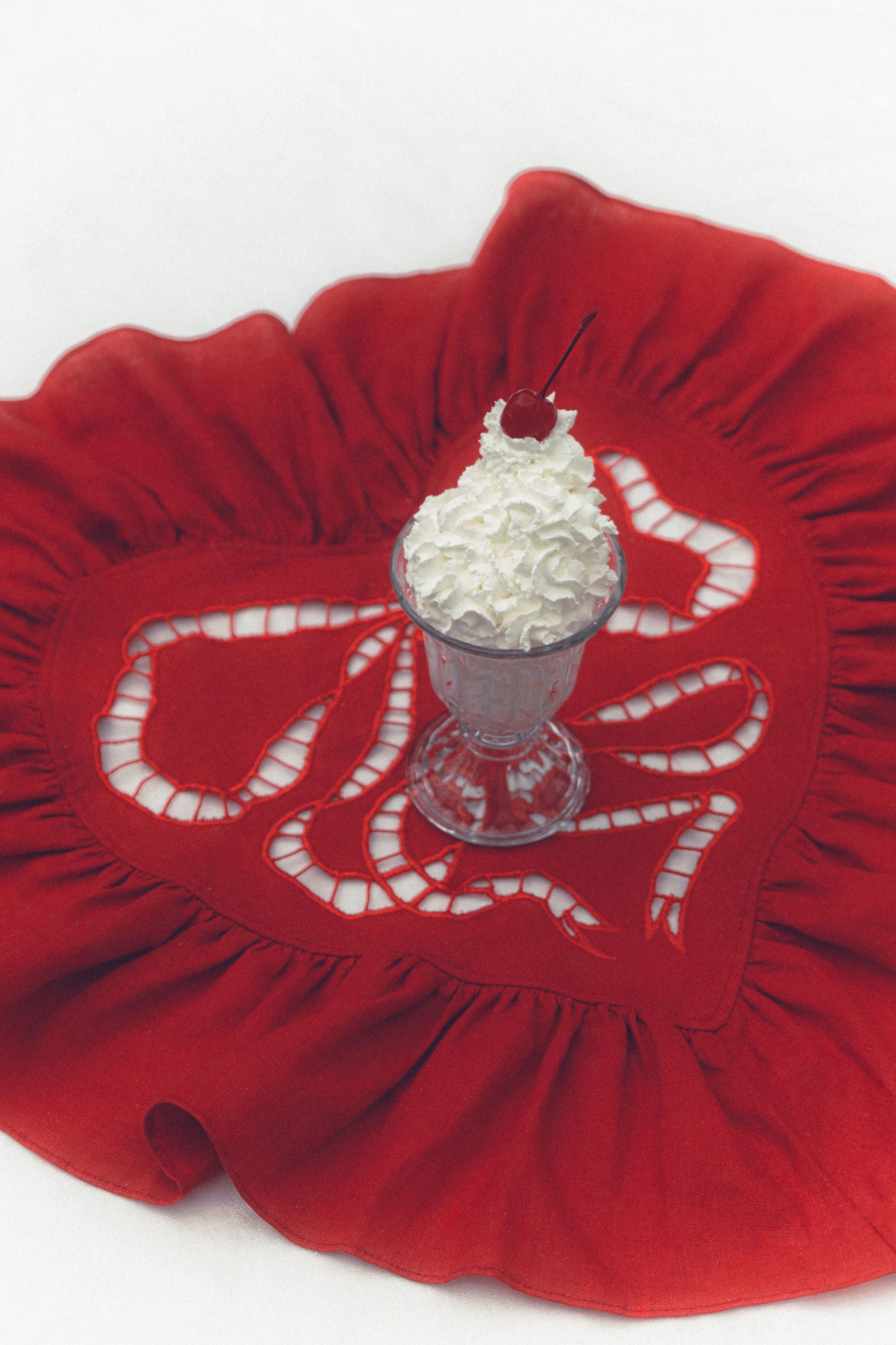 Heart Ruffle Linen Napkin
