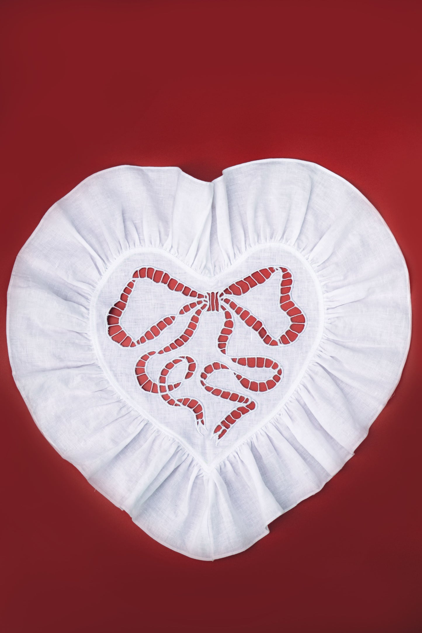Heart Ruffle Linen Napkin